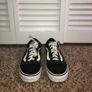 Black and white old skool vans